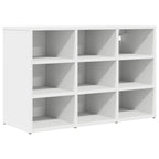 vidaXL Schuhschrank mit Regal Weiß 77,5 x 30 x 51 cm Holzwerkstoff