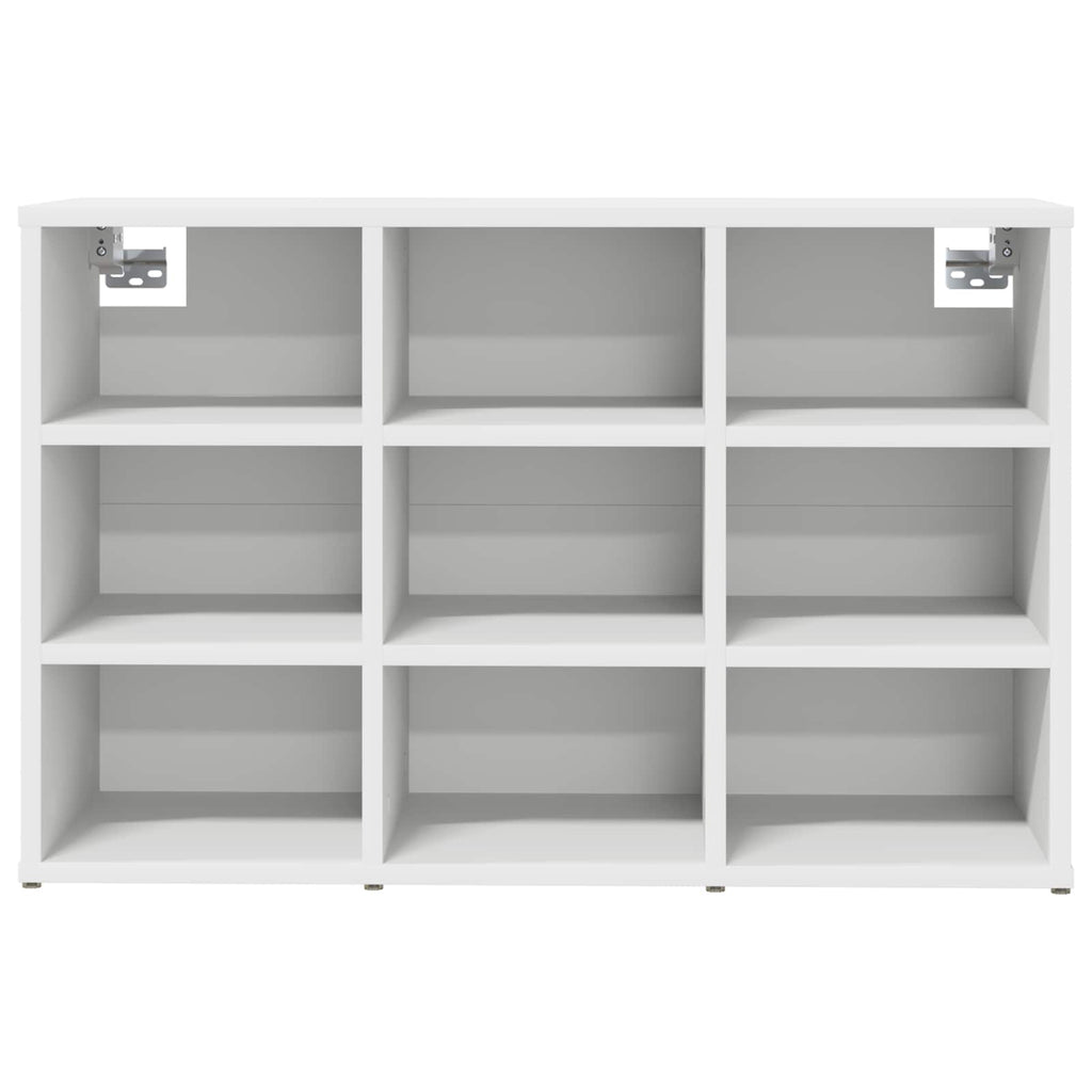 vidaXL Schuhschrank mit Regal Weiß 77,5 x 30 x 51 cm Holzwerkstoff