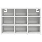 vidaXL Schuhschrank mit Regal Weiß 77,5 x 30 x 51 cm Holzwerkstoff