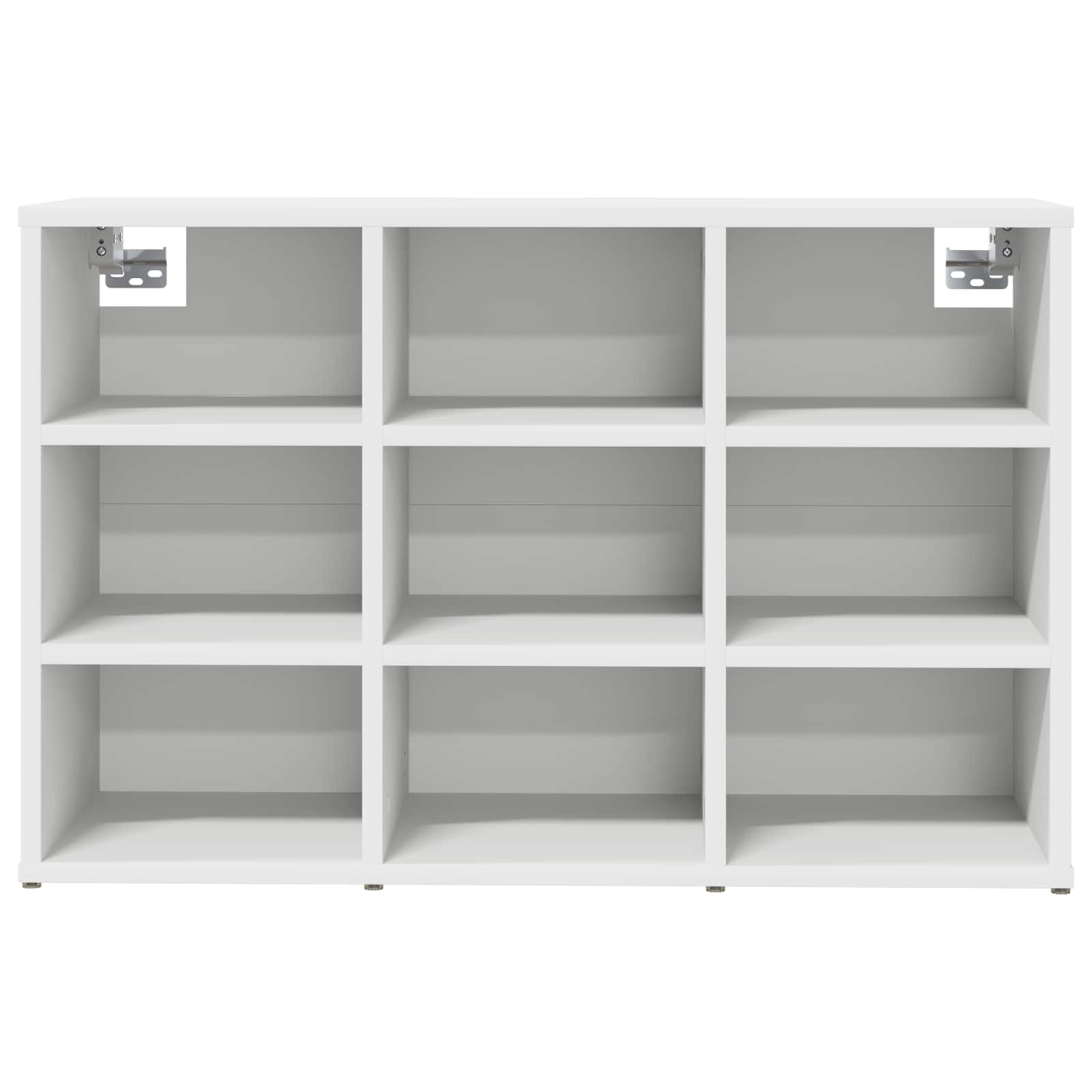 vidaXL Schuhschrank mit Regal Weiß 77,5 x 30 x 51 cm Holzwerkstoff