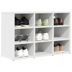 vidaXL Schuhschrank mit Regal Weiß 77,5 x 30 x 51 cm Holzwerkstoff