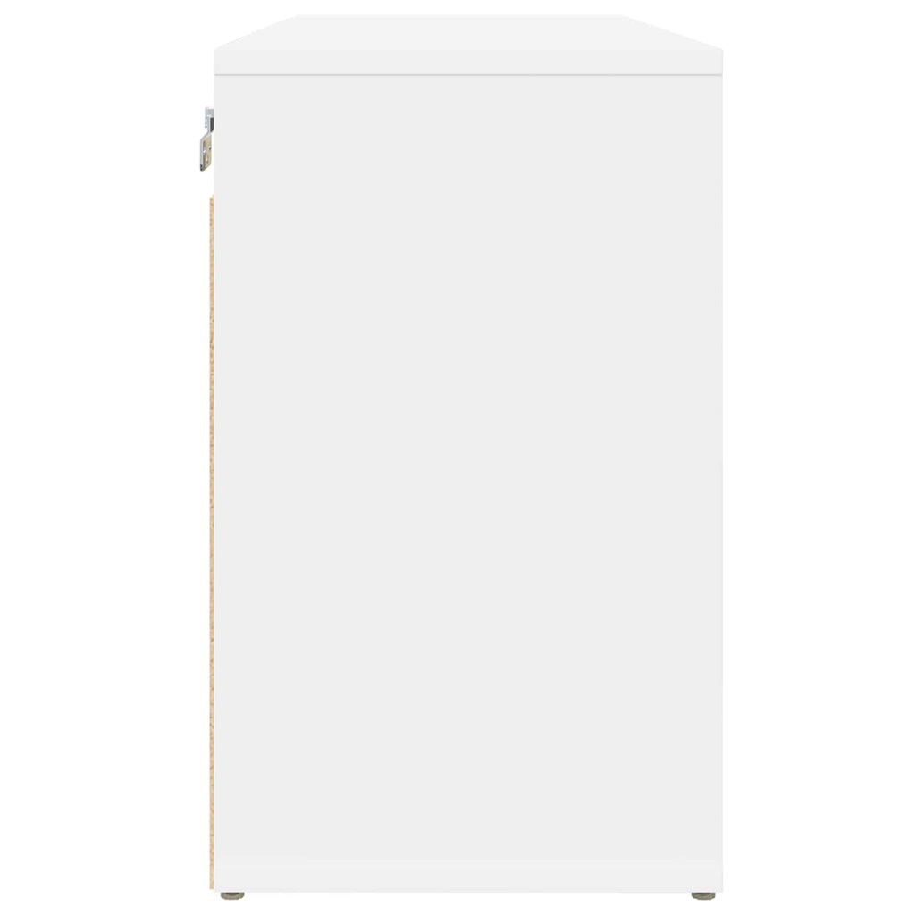vidaXL Schuhschrank mit Regal Weiß 77,5 x 30 x 51 cm Holzwerkstoff