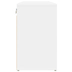vidaXL Schuhschrank mit Regal Weiß 77,5 x 30 x 51 cm Holzwerkstoff