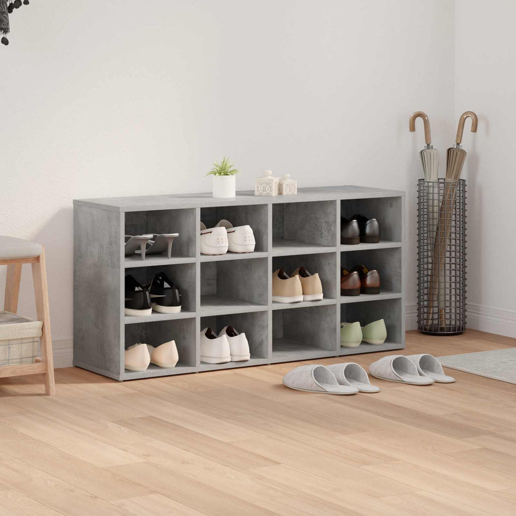 vidaXL Schuhschrank mit Regal Betongrau 103 x 30 x 51 cm Holzwerkstoff