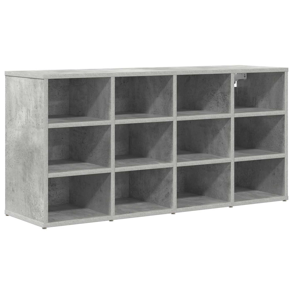 vidaXL Schuhschrank mit Regal Betongrau 103 x 30 x 51 cm Holzwerkstoff