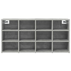 vidaXL Schuhschrank mit Regal Betongrau 103 x 30 x 51 cm Holzwerkstoff