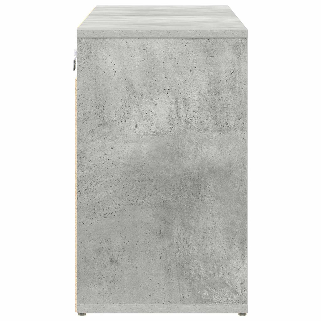 vidaXL Schuhschrank mit Regal Betongrau 103 x 30 x 51 cm Holzwerkstoff