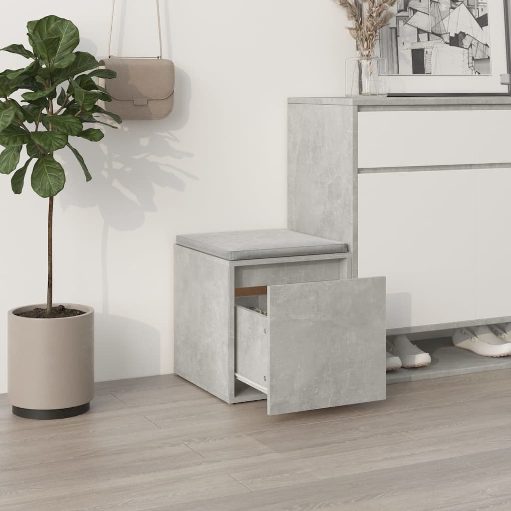 vidaXL Schubladenbox Betongrau 40,5x40x40 cm Holzwerkstoff