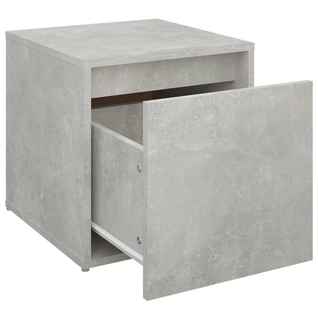 vidaXL Schubladenbox Betongrau 40,5x40x40 cm Holzwerkstoff