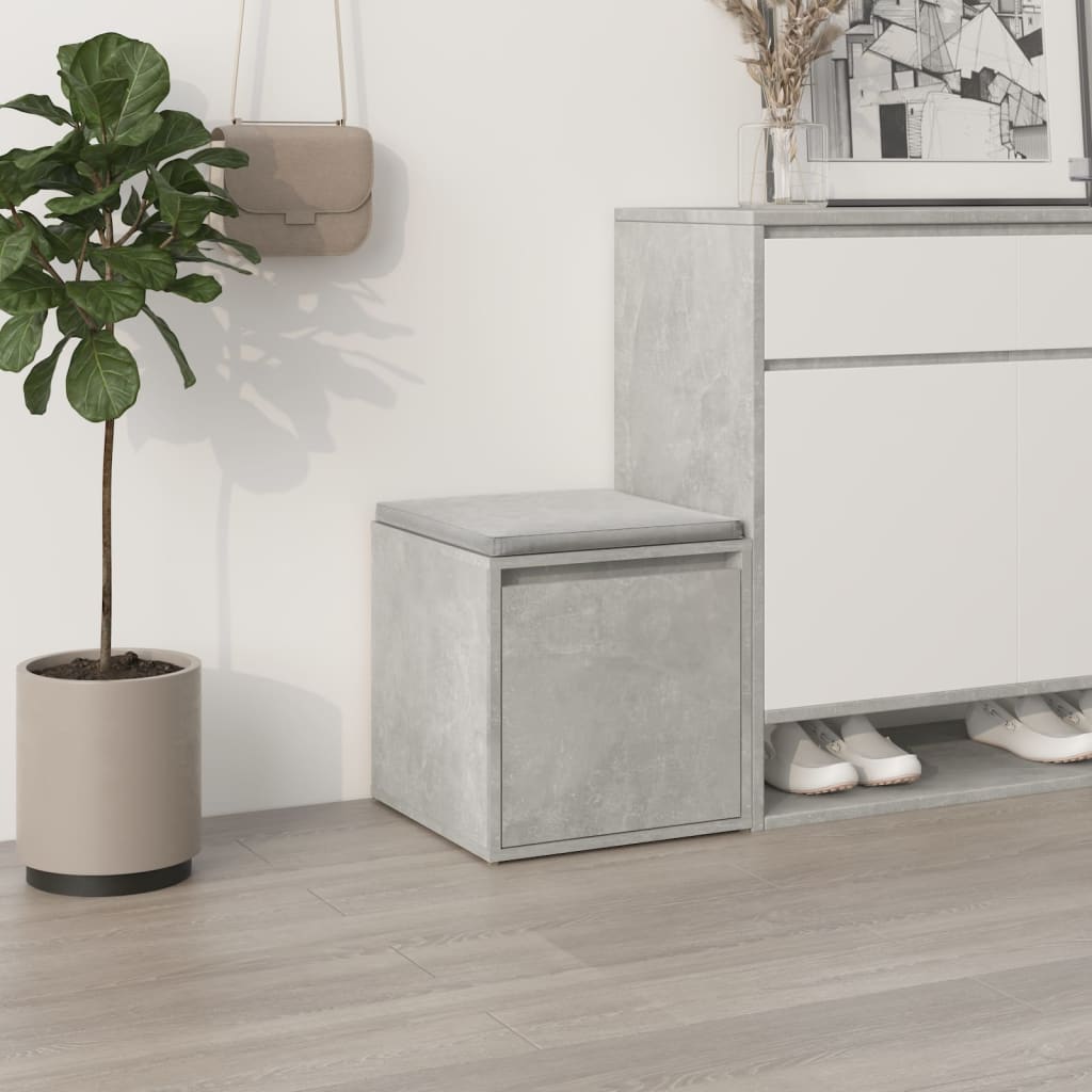 vidaXL Schubladenbox Betongrau 40,5x40x40 cm Holzwerkstoff