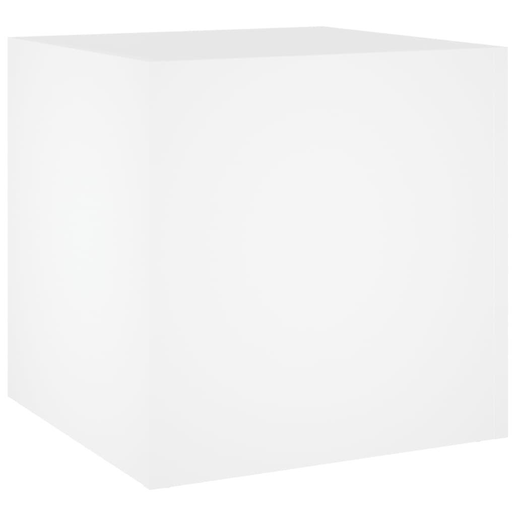 vidaXL Pflanzgefäß Weiß 40x40x40 cm Holzwerkstoff