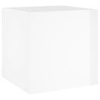 vidaXL Pflanzgefäß Hochglanz-Weiß 40x40x40 cm Holzwerkstoff
