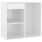 vidaXL Kosmetikschrank Hochglanz-Weiß 80x40x75 cm Holzwerkstoff