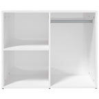 vidaXL Regal für Schminktisch Hochglanz-Weiß 80x40x65 cm Holzwerkstoff