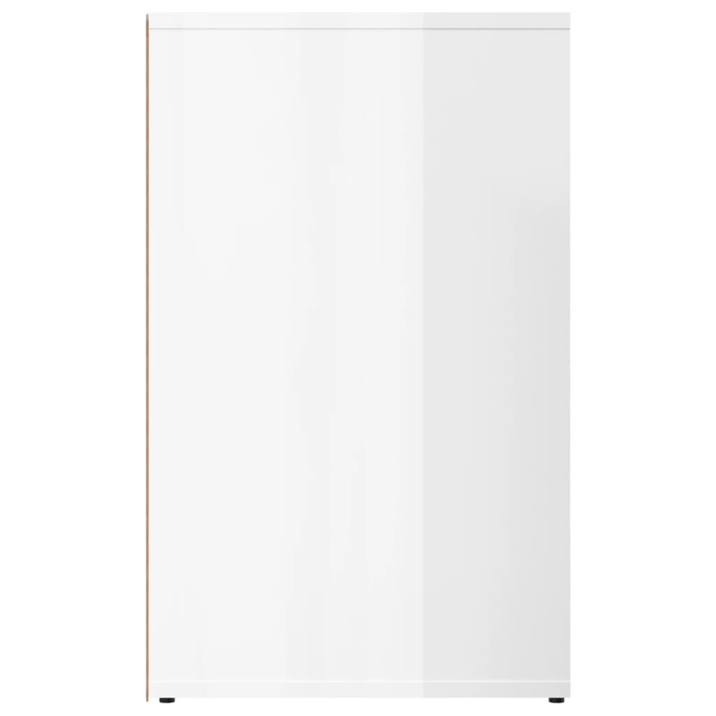 vidaXL Regal für Schminktisch Hochglanz-Weiß 80x40x65 cm Holzwerkstoff