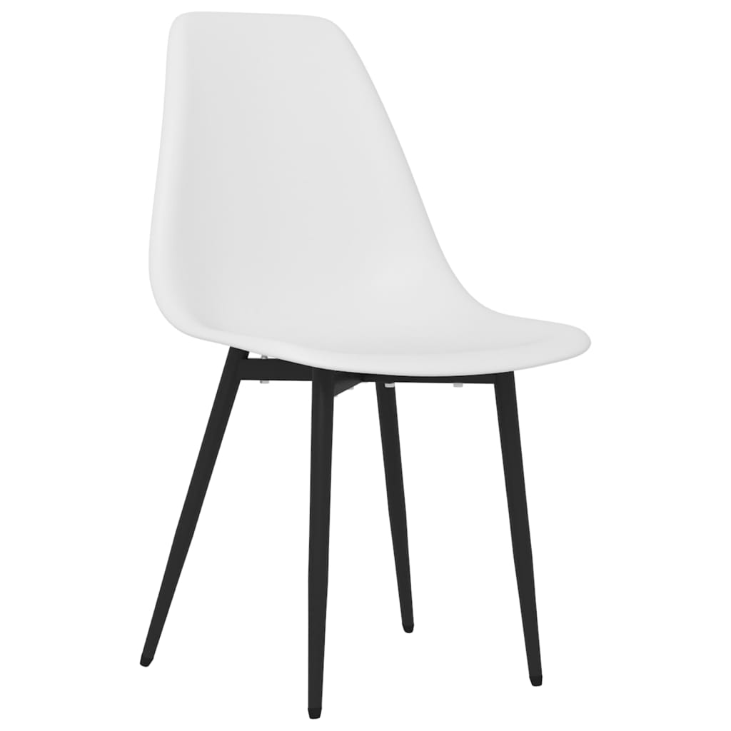 vidaXL Esszimmerstühle 4 Stk. Weiß PP
