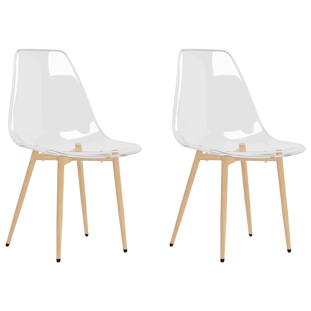vidaXL Esszimmerstühle 2 Stk. Transparent PET