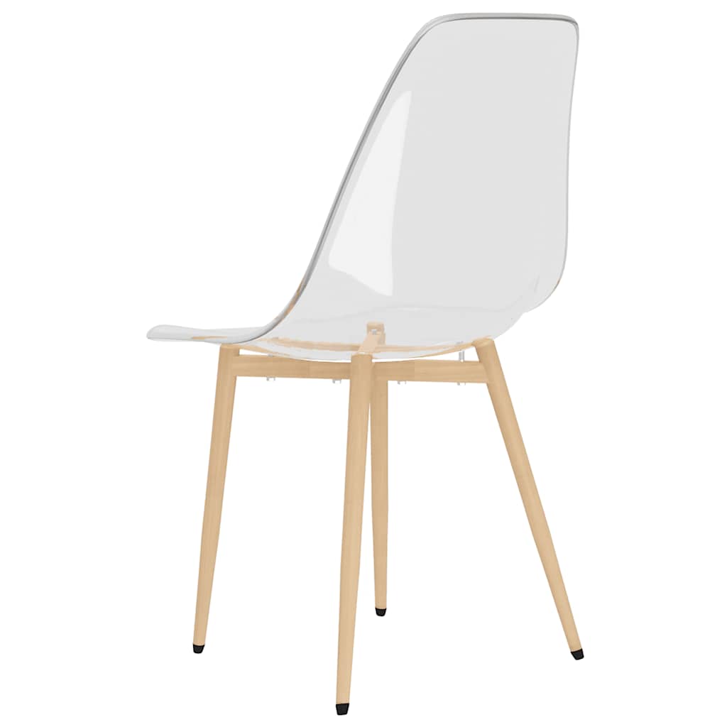 vidaXL Esszimmerstühle 2 Stk. Transparent PET