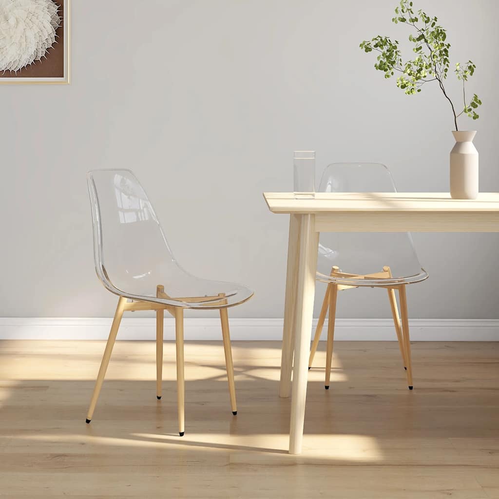vidaXL Esszimmerstühle 2 Stk. Transparent PET