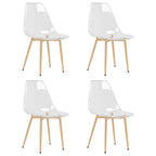 vidaXL Esszimmerstühle 4 Stk. Transparent PET