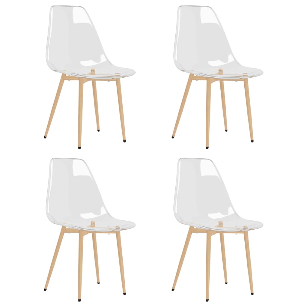 vidaXL Esszimmerstühle 4 Stk. Transparent PET