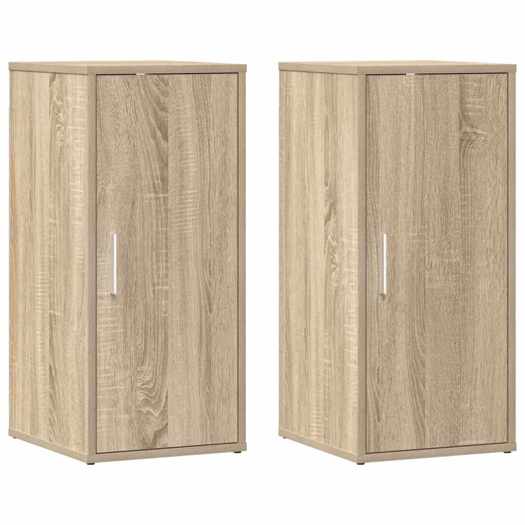 vidaXL Schuhschränke 2 Stk. Sonoma-Eiche 32x35x70 cm Holzwerkstoff