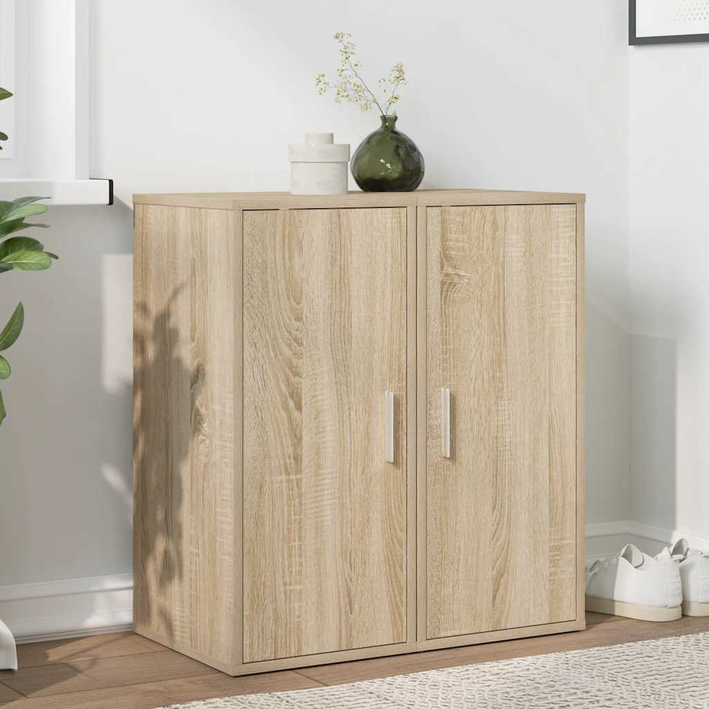 vidaXL Schuhschränke 2 Stk. Sonoma-Eiche 32x35x70 cm Holzwerkstoff
