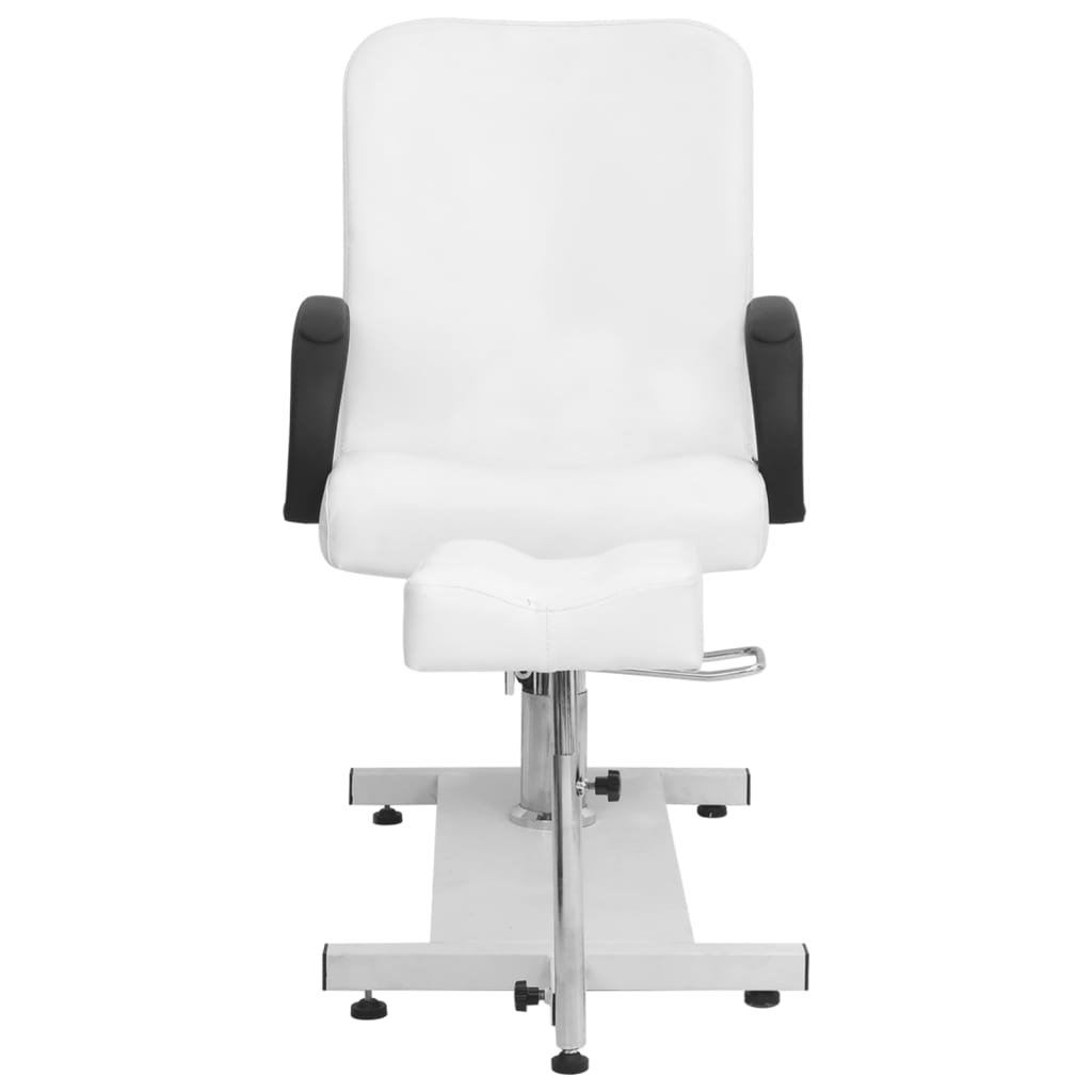 vidaXL Massagestuhl mit Fußstütze Weiß 127x60x98 cm Kunstleder