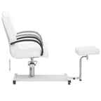 vidaXL Massagestuhl mit Fußstütze Weiß 127x60x98 cm Kunstleder