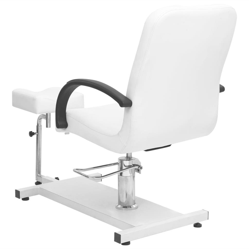 vidaXL Massagestuhl mit Fußstütze Weiß 127x60x98 cm Kunstleder