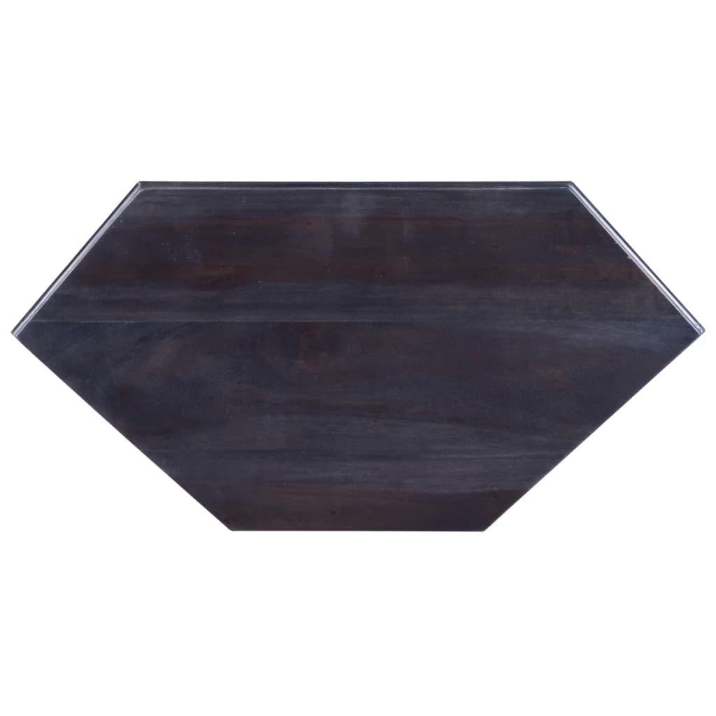 vidaXL Eck-TV-Schrank Hellschwarz 80x40x49 cm Massivholz Mahagoni