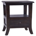 vidaXL Nachttisch Hellschwarz 40x40x45 cm Massivholz Mahagoni