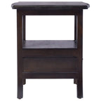 vidaXL Nachttisch Hellschwarz 40x40x45 cm Massivholz Mahagoni