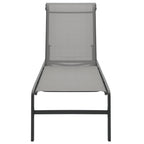 vidaXL Sonnenliegen 2 Stk. mit Tisch Textilene und Stahl
