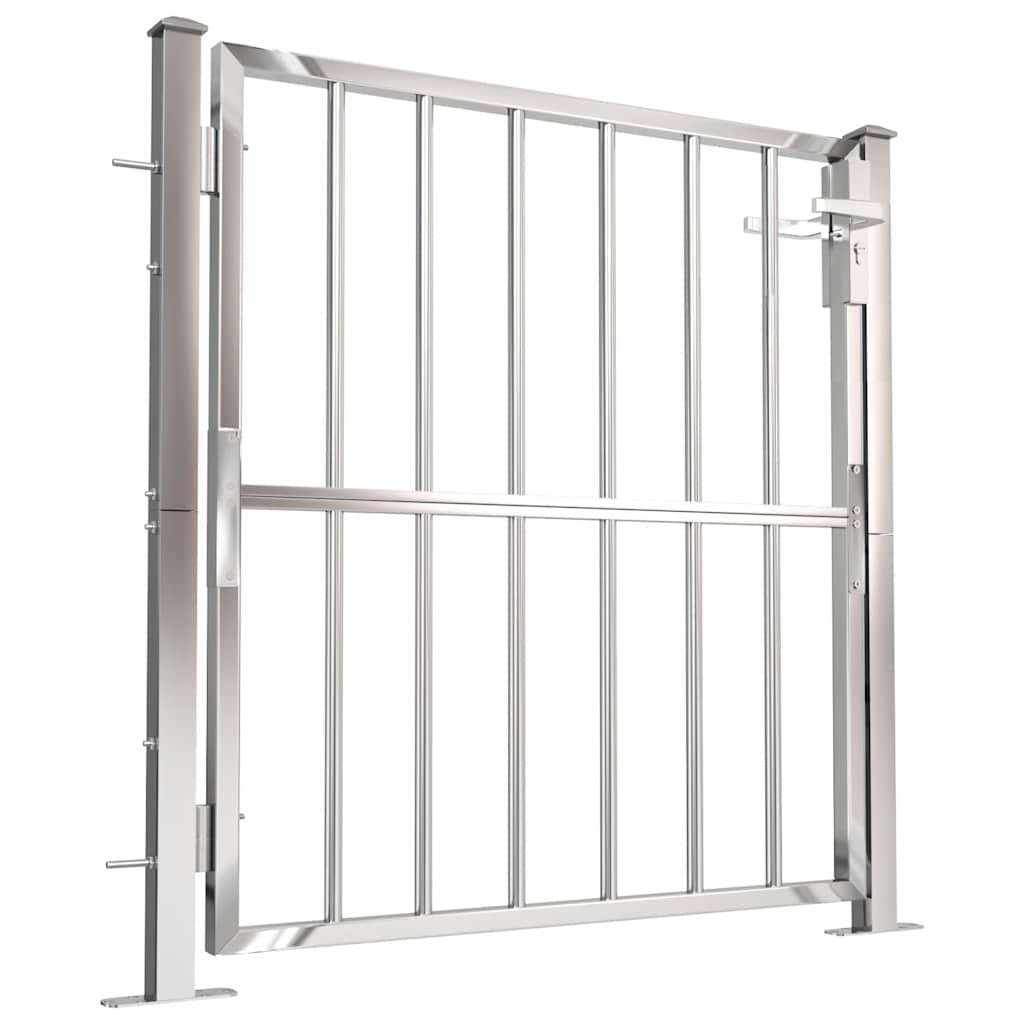 vidaXL Gartentor 100 x 95 cm Edelstahl