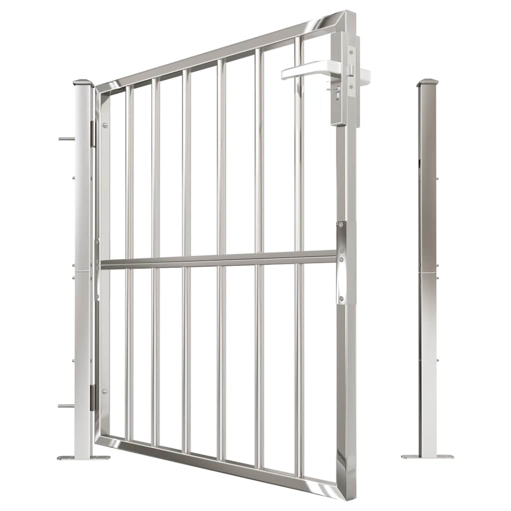 vidaXL Gartentor 100 x 95 cm Edelstahl