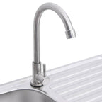 vidaXL Camping-Spüle mit Wasserhahn Edelstahl
