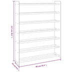 vidaXL Schuhregal Braun 90x24x117 cm Holzwerkstoff