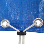 vidaXL Poolabdeckungen 2 Stk. PE Rechteckig 90 g/m² 394x207 cm