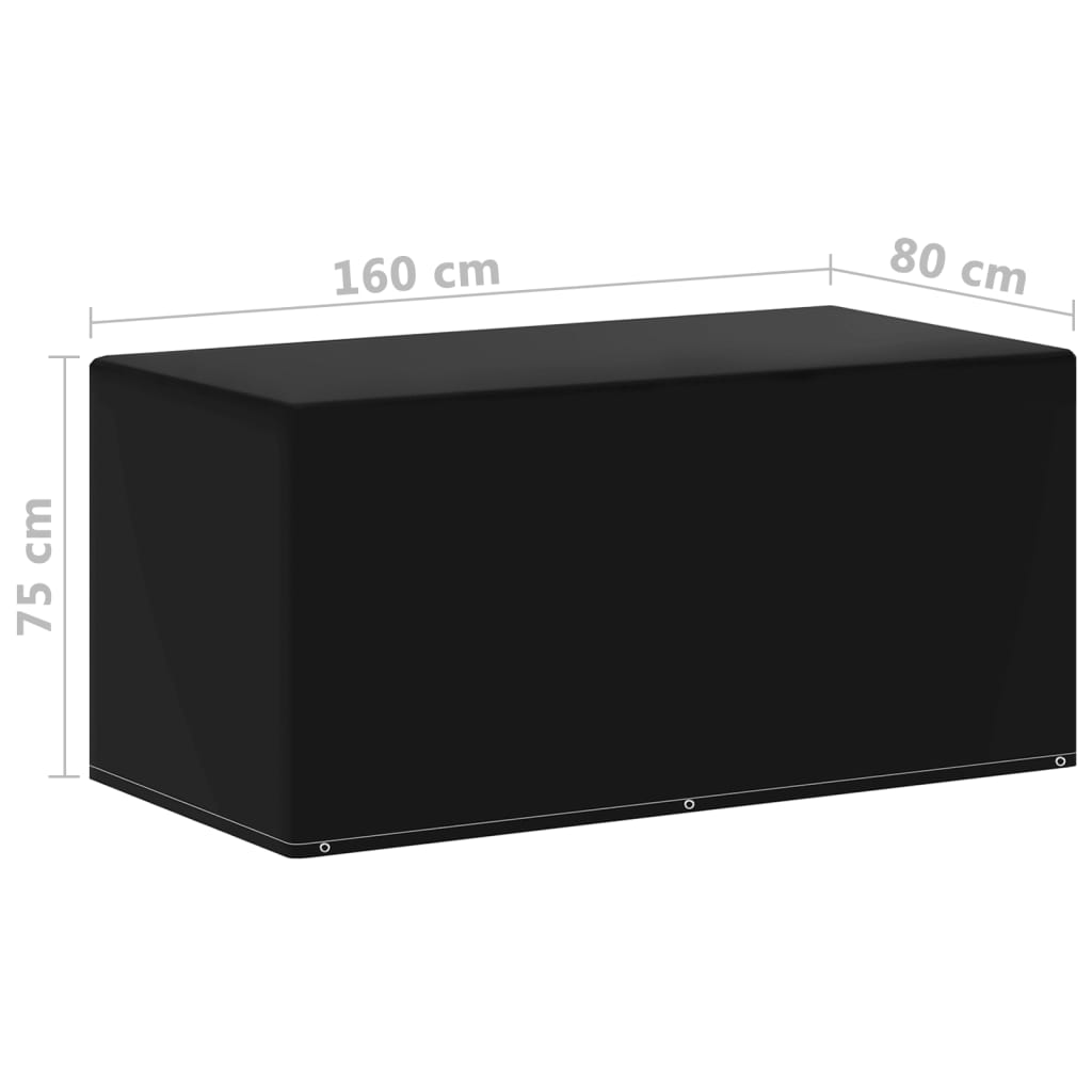vidaXL Gartenmöbel-Abdeckungen 2 Stk. 6 Ösen 160x80x75 cm