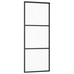 vidaXL Schiebetür mit Beschlag ESG-Glas & Aluminium 76x205 cm