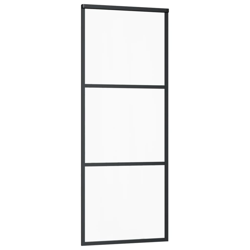 vidaXL Schiebetür mit Beschlag ESG-Glas & Aluminium 76x205 cm