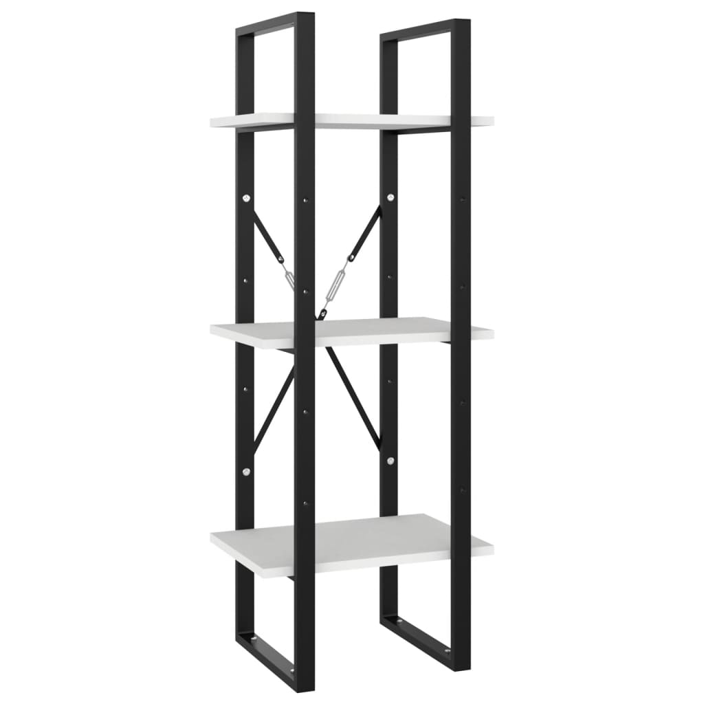 vidaXL Bücherregal 5 Fächer Weiß 40x30x175 cm Holzwerkstoff