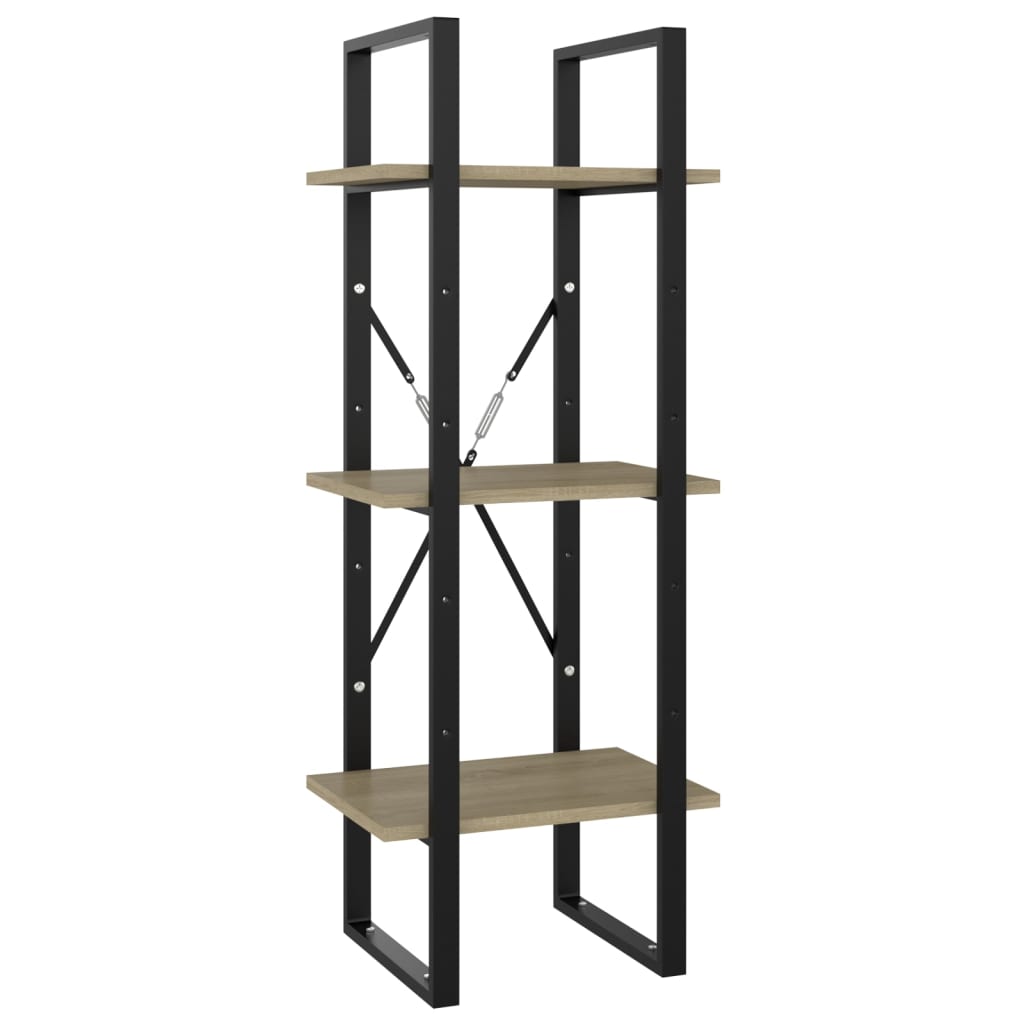 vidaXL Bücherregal 5 Fächer Sonoma-Eiche 40x30x175 cm Holzwerkstoff