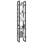vidaXL Bücherregal 5 Fächer Betongrau 40x30x175 cm Holzwerkstoff