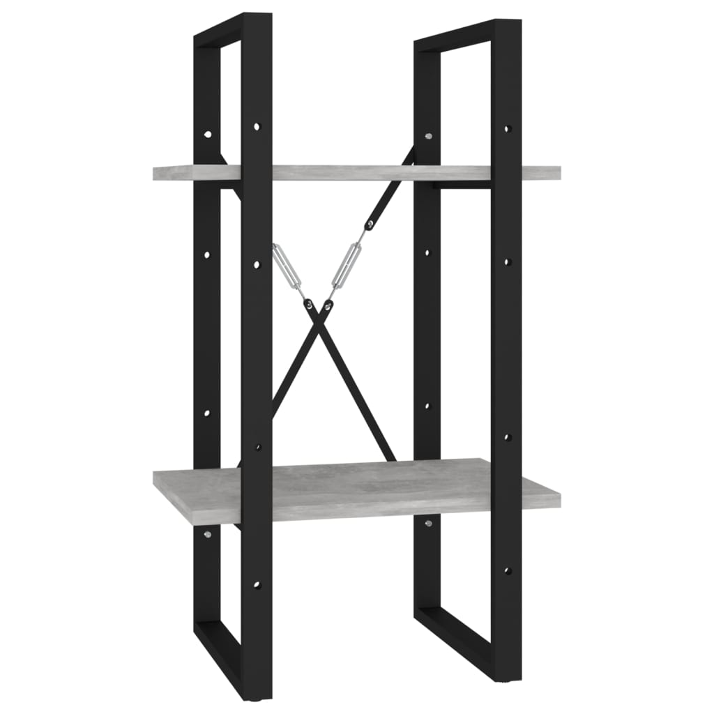 vidaXL Bücherregal 5 Fächer Betongrau 40x30x175 cm Holzwerkstoff