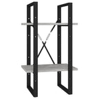 vidaXL Bücherregal 5 Fächer Betongrau 40x30x175 cm Holzwerkstoff