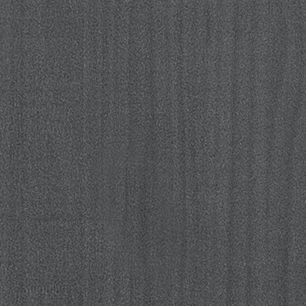 vidaXL Bücherregal 5 Fächer Grau 60x30x175 cm Massivholz Kiefer