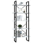 vidaXL Bücherregal 5 Fächer Weiß 80x30x175 cm Holzwerkstoff