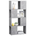 vidaXL Bücherregal/Raumteiler Betongrau 60x24x124,5 cm